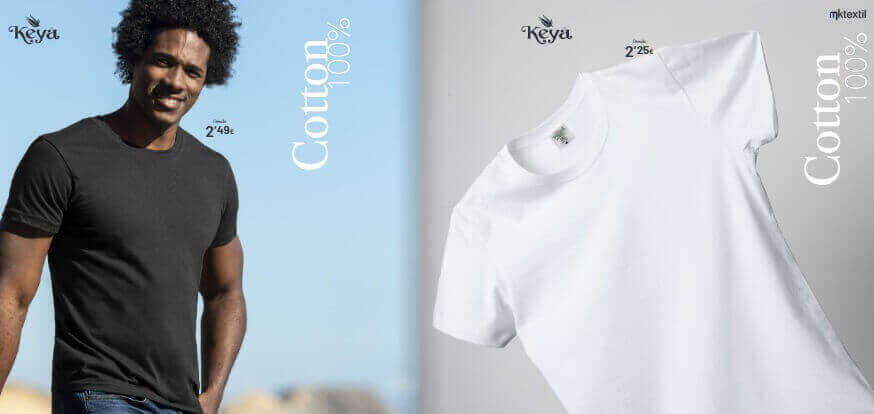 Camisetas personalizadas publicitarias con logo | Desde 0,93 € - Banner CAMISETAS personalizadas de Algodon