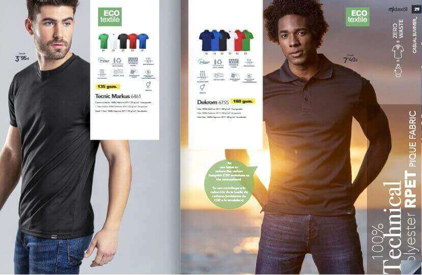 Camisetas personalizadas publicitarias con logo | Desde 0,93 € - Banner CAMISETAS personalizadas tecnicas de RPET