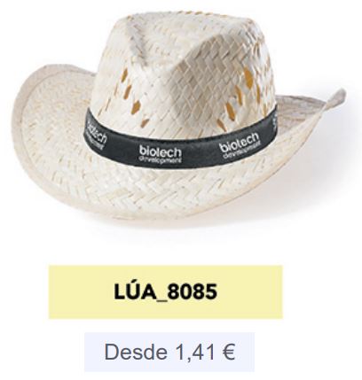 Sombreros personalizados baratos de paja y tela | Desde 0,59€ - Lua 2