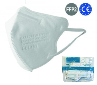 Mascarilla infantil FFP2 presentada en bolsa individual.