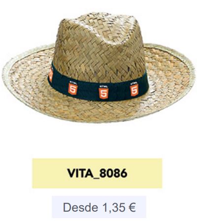 Sombreros personalizados baratos de paja y tela | Desde 0,59€ - Vita 1