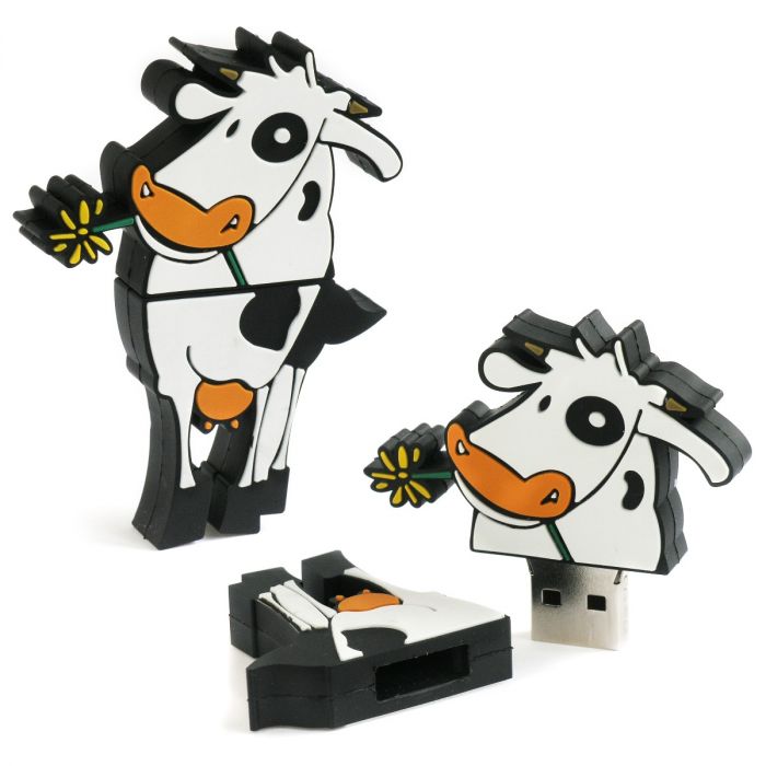 Memorias USB 2D y 3D - usb custom 2D Vaca